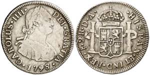 1798/7. Carlos IV. Santiago. DA. 2 reales. ... 