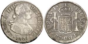 1801. Carlos IV. Santiago. AJ. 2 reales. ... 