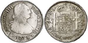 1804. Carlos IV. Santiago. FJ. 2 reales. ... 