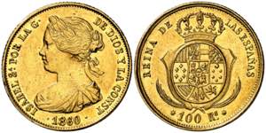 1860. Isabel II. Sevilla. 100 reales. (AC. ... 