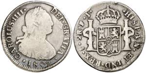 1807. Carlos IV. Santiago. FJ. 2 reales. ... 
