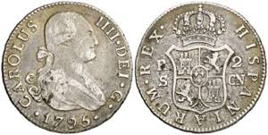 1795. Carlos IV. Sevilla. CN. 2 reales. (AC. ... 