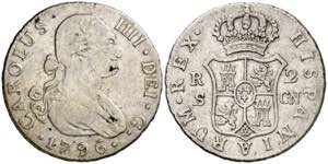 1796. Carlos IV. Sevilla. CN. 2 reales. (AC. ... 