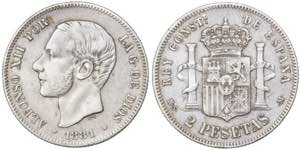 1881*1-81. Alfonso XII. MSM. 2 pesetas. (AC. ... 