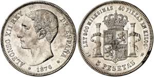 1876*1876. Alfonso XII. DEM. 5 pesetas. (AC. ... 