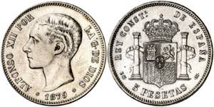 1879*1879. Alfonso XII. EMM. 5 pesetas. (AC. ... 