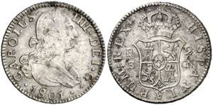 1801. Carlos IV. Sevilla. CN. 2 reales. (AC. ... 