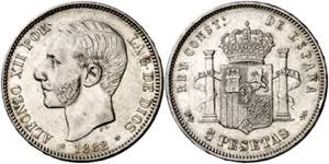1882*1882. Alfonso XII. MSM. 5 pesetas. (AC. ... 
