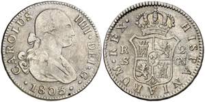 1803. Carlos IV. Sevilla. CN. 2 reales. (AC. ... 