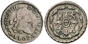 1802. Carlos IV. Segovia. 1 maravedí (AC. ... 