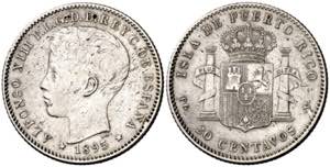 1895. Alfonso XIII. Puerto Rico. PGV. 20 ... 