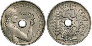 1934. II República. 25 céntimos. (AC. 13). ... 