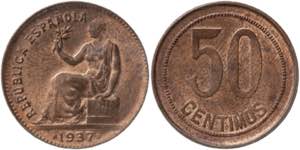 1937*3-. II República. 50 céntimos. (AC. ... 