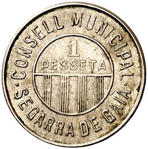 Segarra de Gaià. 1 peseta. (AC. 37). 3,47 ... 