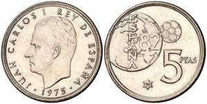 1975*80. Juan Carlos I. 5 pesetas. (AC. 40). ... 