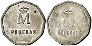 Juan Carlos I. 50 pesetas. Prueba de cospel. ... 