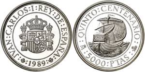 1989. Juan Carlos I. 5000 pesetas. (Fuster ... 