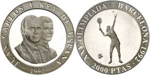 1992. Juan Carlos I. 2000 pesetas. Juegos ... 