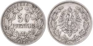 Alemania. 1877. Guillermo I. A (Berlín). 50 ... 