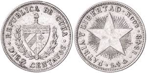 Cuba. 1848. 10 centavos. (Kr. A12). AG. 2,49 ... 