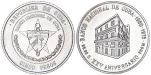 Cuba. 1975. 5 y 10 pesos. (Kr. P56). Banco ... 