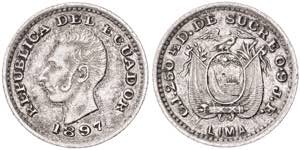 Ecuador. 1897. Lima. JF. 1/2 décimo. (Kr. ... 