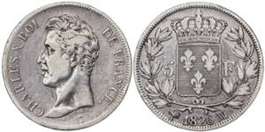 Francia. 1826. Carlos X. MA (Marsella). 5 ... 