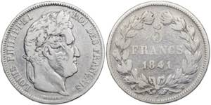 Francia. 1841. Luis Felipe I. W (Lille). 5 ... 