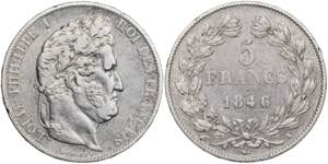 Francia. 1846. Luis Felipe I. A (París). 5 ... 