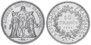 Francia. 1966. París. 10 francos. (Kr. ... 