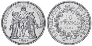 Francia. 1967. París. 10 francos. (Kr. ... 