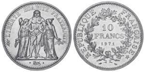 Francia. 1971. París. 10 francos. (Kr. ... 