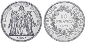 Francia. 1972. París. 10 francos. (Kr. ... 