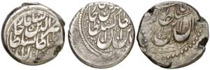 Irán. Nasir al-Din Shah. 1 kran. Lote de 3 ... 