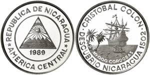 Nicaragua. 1989. 10000 córdobas. (Kr. 64). ... 