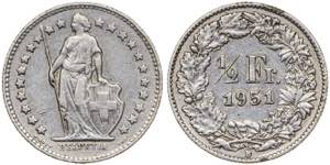 Suiza. 1951. B (Berna). 1/2 franco. (Kr. ... 
