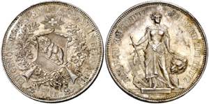 Suiza. 1885. Berna. 5 francos. (Kr. X.S17). ... 