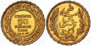 Túnez. AH 1316/1898. A (París). 20 ... 