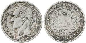 Venezuela. 1874. A (París). 10 centavos. ... 