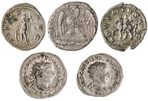 Lote de 4 antoninianos (Gordiano III y ... 