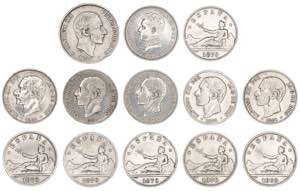 1869 a 1905. 50 centavos y 2 pesetas (doce). ... 