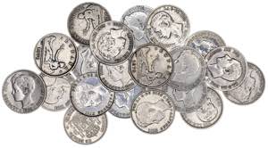 1869 a 1904. 1 peseta. Lote de 21 monedas. A ... 