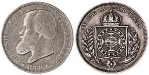 Brasil. 1859 y 1868. Pedro II. 200 reis. ... 