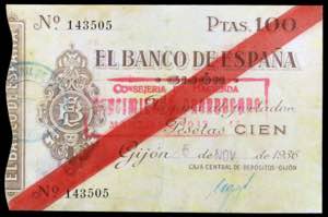 1936. Gijón. 100 pesetas. (Ed. C35) (Ed. ... 