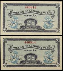 1937. Asturias y León. 25 céntimos. (Ed. ... 