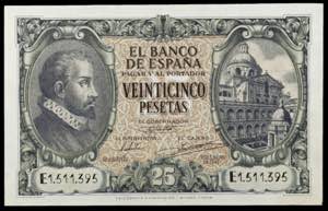 1940. 25 pesetas. (Ed. D37a) (Ed. 436a). 9 ... 