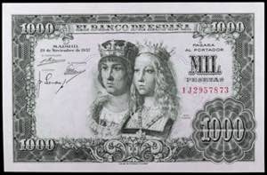 1957. 1000 pesetas. (Ed. D70a) (Ed. 469b). ... 