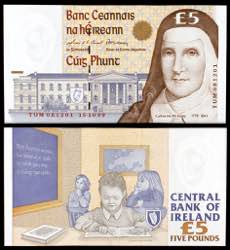 Irlanda. 1999. Banco Central. 5 libras. ... 