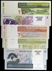 Madagascar. 2004 y 2009. Banco Central. 100, ... 