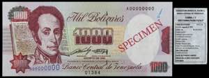 Venezuela. 1991. Banco Central. H & S. 1000 ... 